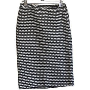 Merona Straight Pencil Knee Length Skirt Geometric Polyester Blend Women Size 4
